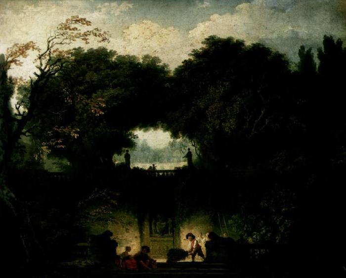 Jean-Honore Fragonard Der Garten der Villa d'Este oil painting image